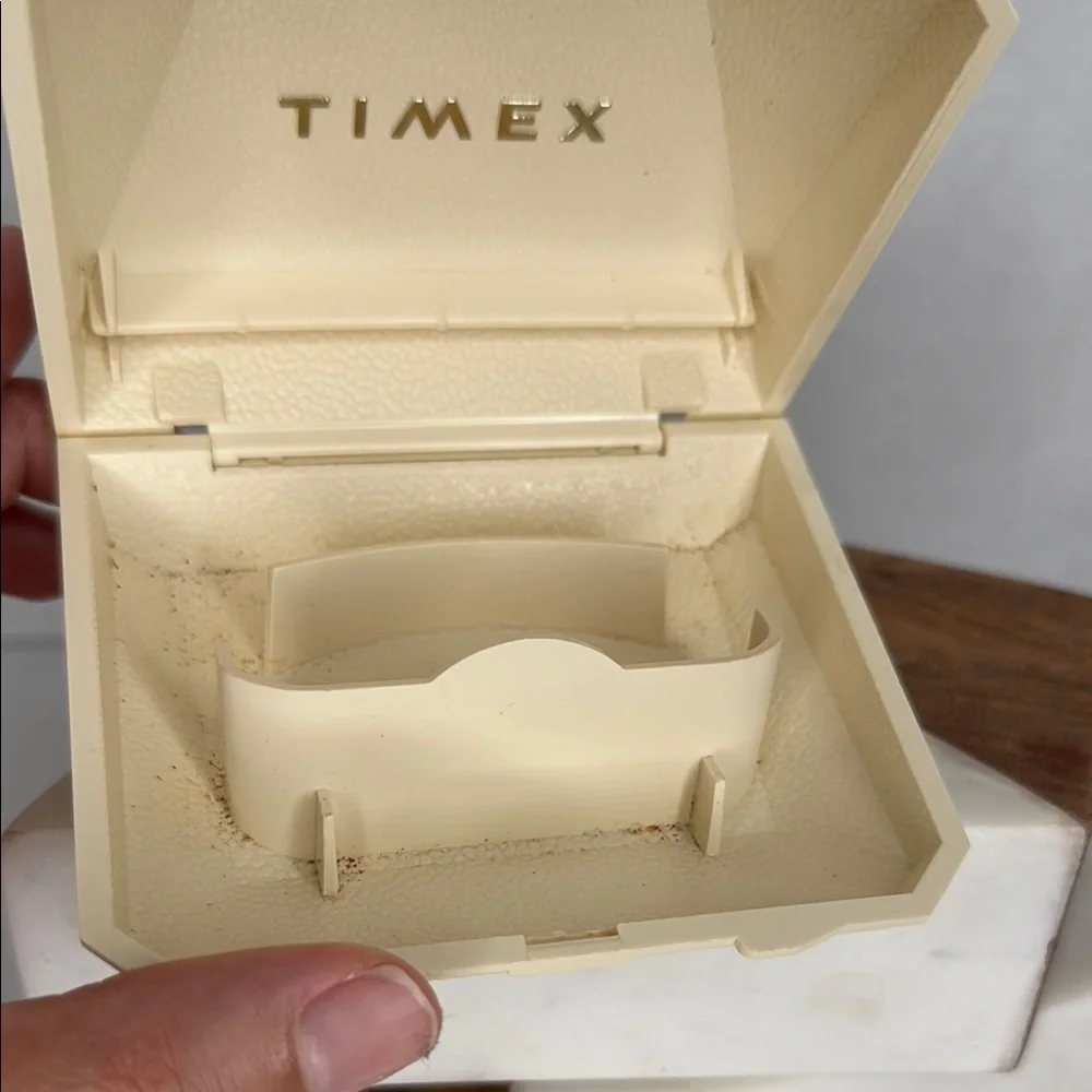 Vintage 1960's Timex Ivory Plastic Watch Box lot M12